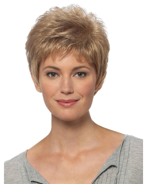 High Quality Straight Blonde Boycuts Popular Wigs