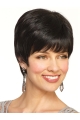 Black Straight Remy Human Hair Preferential Short Wigs