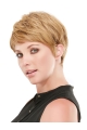 Fashionable Blonde Straight Cropped Synthetic Wigs