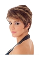 Brown Soft Boycuts Straight Short Wigs