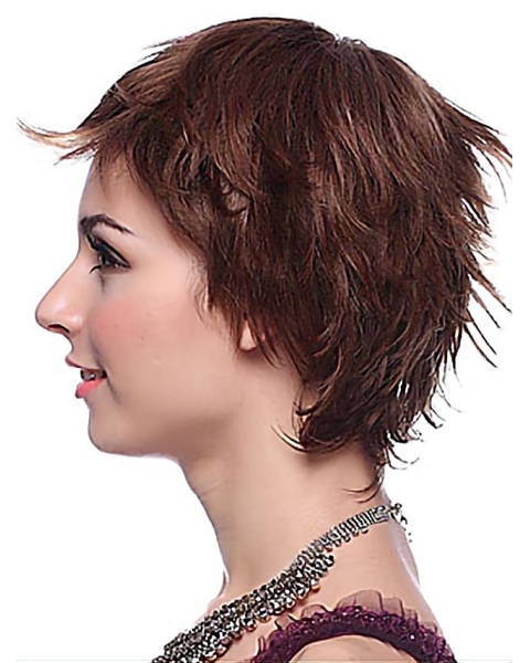 Fabulous Auburn Layered Straight Short Wigs