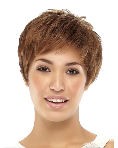 Best Brown Straight Cropped Synthetic Wigs