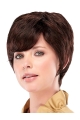 Shining Auburn Straight Cropped Synthetic Wigs