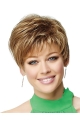 Gentle Monofilament Boycuts Blonde Wigs For Cancer