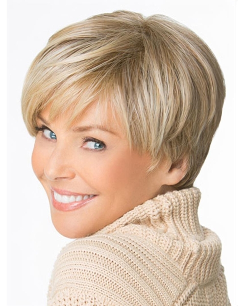 Shining  Boycuts Blonde Short Wigs