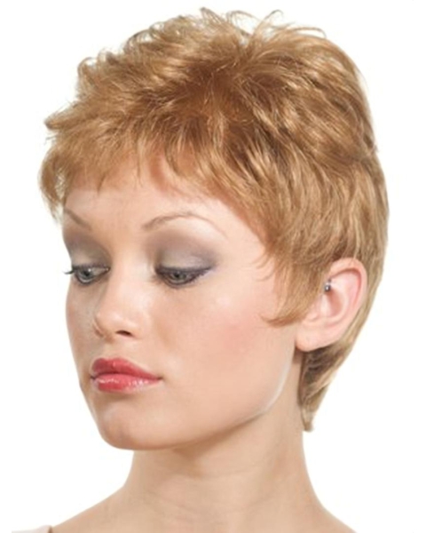 Trendy Lace Front Boycuts Blonde Short Wigs