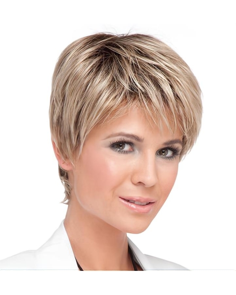 Blonde Lace Front Synthetic Preferential Short Wigs