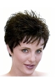 Good Black Straight Cropped Monofilament Wigs