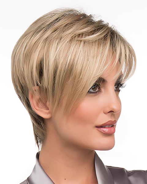 Synthetic Blonde Straight Top Short Wigs