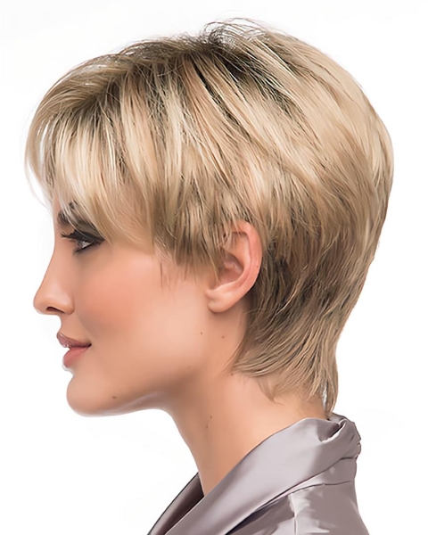 Synthetic Blonde Straight Top Short Wigs