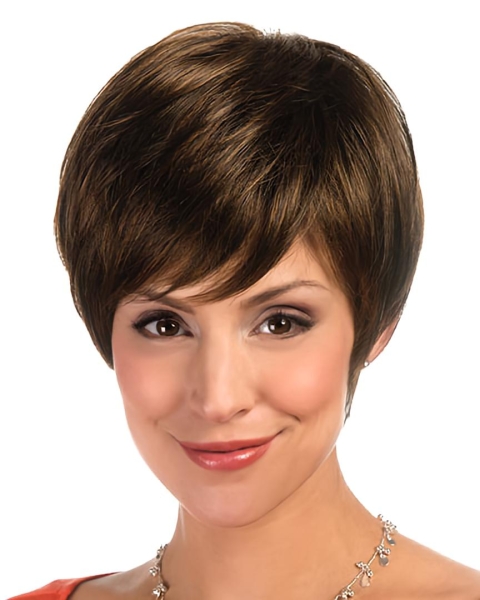 Lace Front Layered Straight Short Wigs