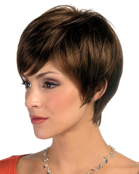 Lace Front Layered Straight Short Wigs