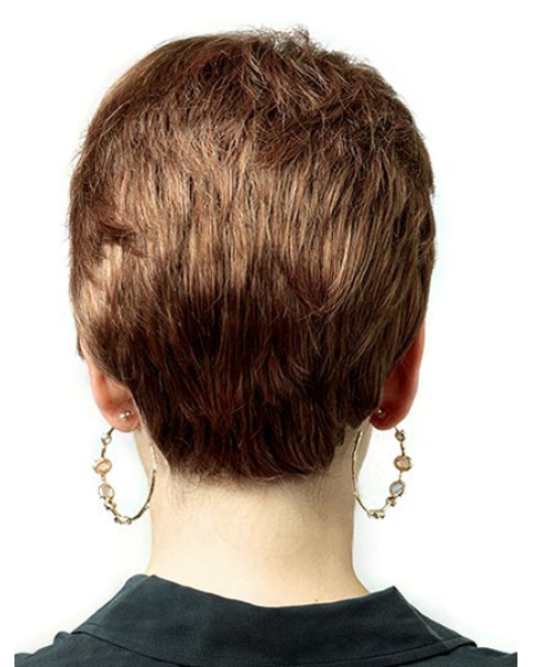 Monofilament Suitable Boycuts Straight Short Wigs