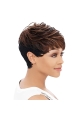 Easy Auburn Straight Cropped African American Wigs