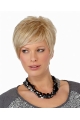 Straight Blonde Synthetic Faddish Short Wigs