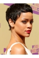 Discount Black Straight Cropped Rihanna Wigs