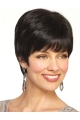 IncLace Frontible Black Straight Cropped Petite Wigs