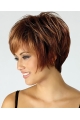 Brown Mature Boycuts Straight Short Wigs