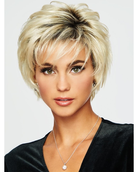 5" Cropped Wavy Blonde Boycuts Great Synthetic Wigs