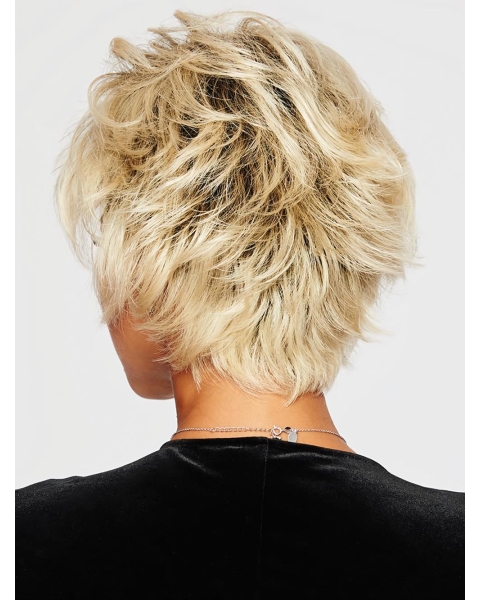 5" Cropped Wavy Blonde Boycuts Great Synthetic Wigs