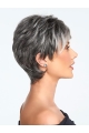 Grey 5" Wavy Monofilament Grey High Quality Synthetic Wigs