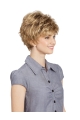 Short Wavy Capless Blonde Boycuts 8" Wigs For Women