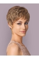 Cropped Brown Capless Synthetic Wigs