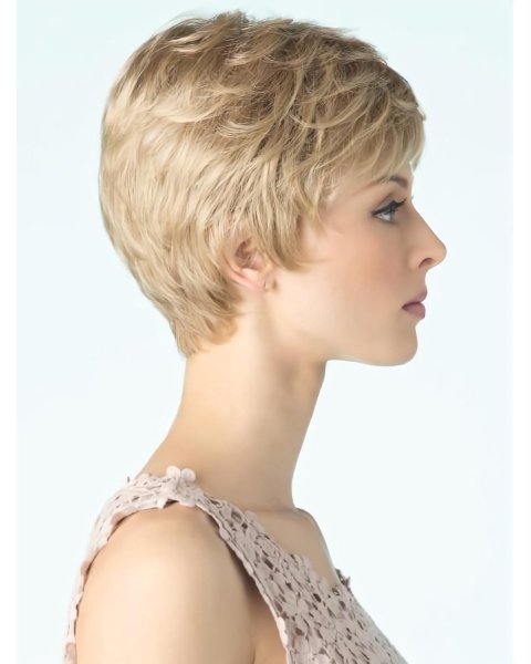 Wavy Blonde Boycuts Best Synthetic Wigs Online