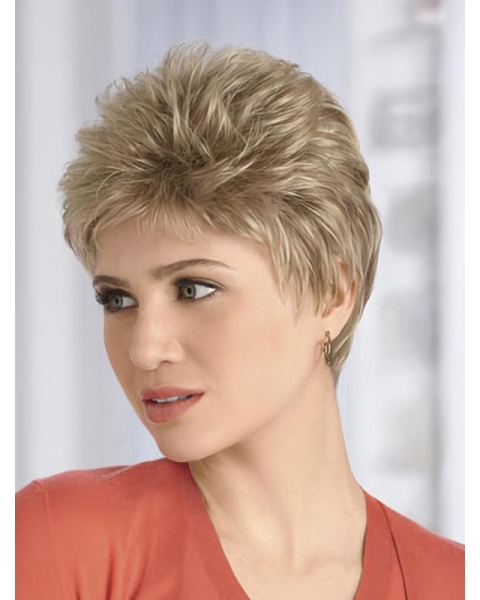 Blonde Wavy Synthetic Incredible Short Wigs