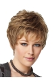 Brown Stylish Boycuts Wavy Short Wigs