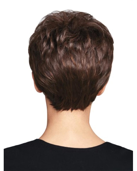 Traditiona Auburn Boycuts Wavy Short Wigs