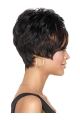 Radiant Black Wavy Cropped African American Wigs