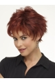 Red Fabulous Boycuts Wavy Short Wigs