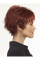 Red Fabulous Boycuts Wavy Short Wigs