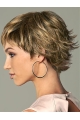 Monofilament Stylish Layered Wavy Short Wigs