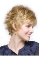 Natural Blonde Wavy Cropped Synthetic Wigs