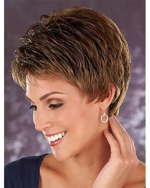 Boycuts Wavy Synthetic Fashion Short Wigs