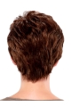 Elegant Auburn Wavy Cropped Synthetic Wigs