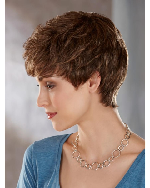 Preferential Lace Front Wavy Cropped Classic Wigs