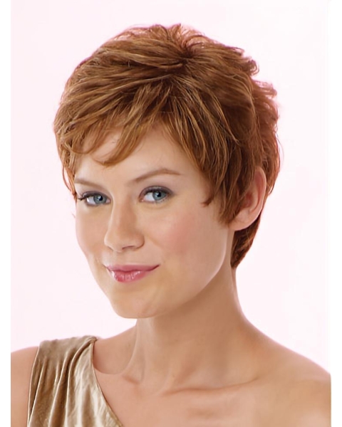 Brown Nice Lace Front Wavy Short Wigs