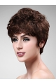 Graceful Auburn Wavy Cropped Synthetic Wigs