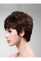 Graceful Auburn Wavy Cropped Synthetic Wigs