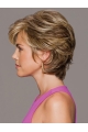 Fantastic Blonde Wavy Cropped Synthetic Comfortable Wigs