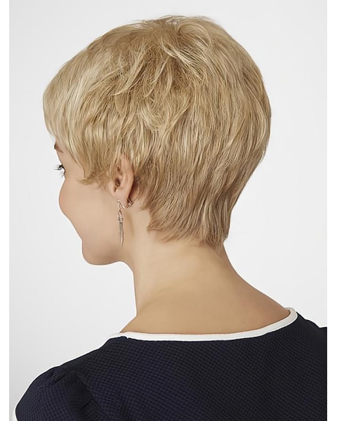 So Great Cropped Wavy Blonde Boycuts Beautiful Wigs