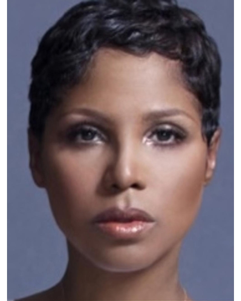 Boycuts Black 4" Wavy Toni Braxton Wigs