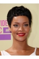 Black 6" Wavy Boycuts Cropped Rihanna Wigs