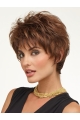 Modern Brown Wavy Cropped Wigs For Cancer