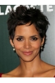 Popular Black Wavy Cropped Halle Berry Wigs