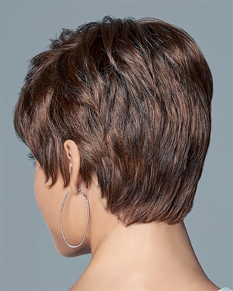 Easy Auburn Boycuts Wavy Short Wigs