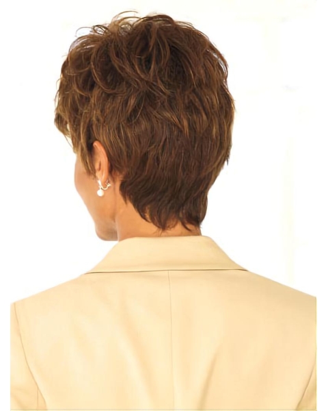 Easy Monofilament Wavy Cropped Lace Front Wigs For Cancer